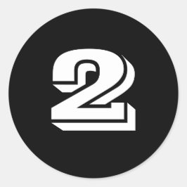 Twee kleine ronde zwarte stickers van Janz