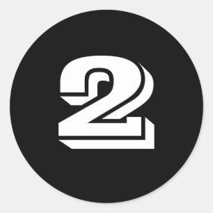 Twee kleine ronde zwarte stickers van Janz