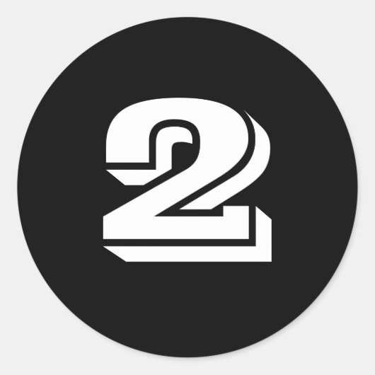 Twee kleine ronde zwarte stickers van Janz (Voorkant)