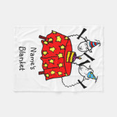 Twee kleine schapenfeest fleece deken (Voorkant (Horizontaal))