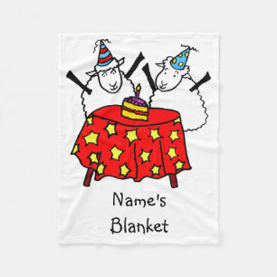 Twee kleine schapenfeest fleece deken