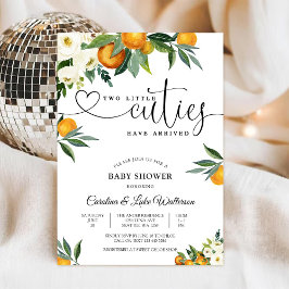 Twee Kleine Schatjes Baby Shower Uitnodiging