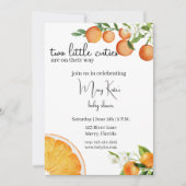 Twee kleine schatjes zijn op weg naar het baby sho kaart (Voorkant)