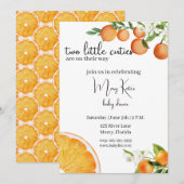 Twee kleine schatjes zijn op weg naar het baby sho kaart (Voorkant / Achterkant)