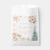 Twee kleine sneeuwvlokken Winter Twins Baby shower Bedankzakje (Voorkant)