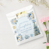 Twee kleine sneeuwvlokken Winter Twins Baby shower Bedankzakje (Gezegeld)