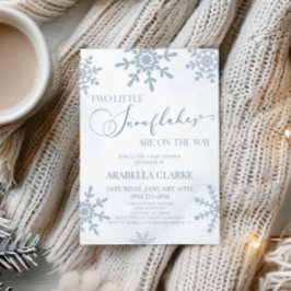 Twee kleine sneeuwvlokken Winter Twins Baby shower Kaart