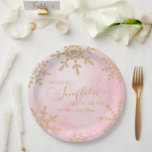 Twee kleine sneeuwvlokken Winter Twins Baby shower Papieren Bordje<br><div class="desc">Dit zijn twee kleine sneeuwvlokken roze gouden tan beige winter wonderland tweeling Baby shower papier Borden!</div>