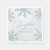 Twee kleine sneeuwvlokken Winter Twins Baby shower Servet (Voorkant)