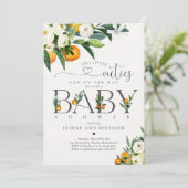 Twee kleine snijdingen op weg naar Baby shower Kaart (Staand voorkant)