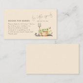 Twee kleine spruiten boeken voor Baby shower Informatiekaartje (Voorkant / Achterkant)