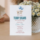 Twee kleine teddyberen tweeling Baby shower Kaart
