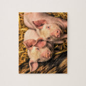 Twee kleine varkens legpuzzel (Verticaal)