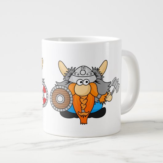Twee kleine Vikings Grote Koffiekop (Voorkant rechts)