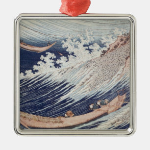 Twee Kleine Vissersboten op het Zee Metalen Ornament