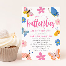 Twee Kleine Vlinders Tweeling Baby Shower