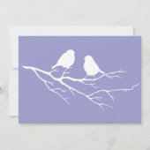 Twee kleine vogelmussen aangepaste kleur bruiloft kaart (Achterkant)