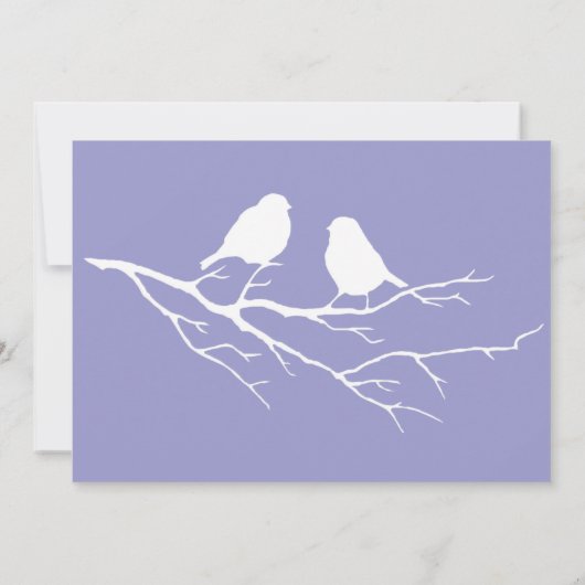 Twee kleine vogelmussen aangepaste kleur bruiloft kaart (Achterkant)