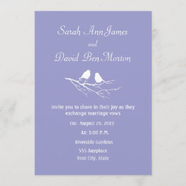 Twee kleine vogelmussen aangepaste kleur bruiloft kaart