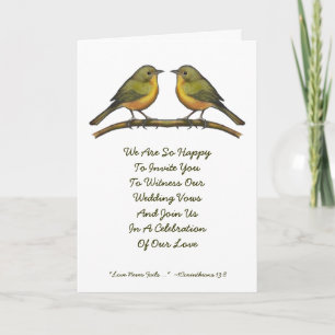 Twee kleine vogels: eenvoudige elegante huwelijksu