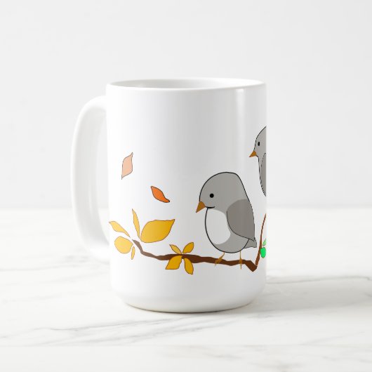 Twee kleine vogels koffiemok (Voorkant links)