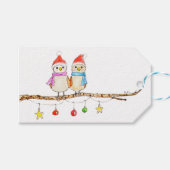 Twee Kleine Vogels Op Een Tak Cadeaulabel (Voorkant (Horizontaal))