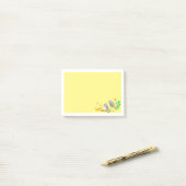 Twee kleine vogels post-it® notes (Op bureau)