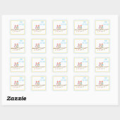 Twee Kleine Vogels Vierkante Sticker (Vel)