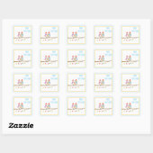 Twee Kleine Vogels Vierkante Sticker (Vel)