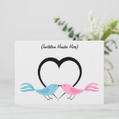 Twee kleine vogels voor meerdere doeleinden kaart (Staand voorkant)