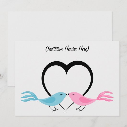 Twee kleine vogels voor meerdere doeleinden kaart (Voorkant / Achterkant)