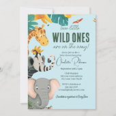 Twee kleine wilde eenden tweeling baby shower kaart (Voorkant)