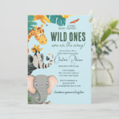 Twee kleine wilde eenden tweeling baby shower kaart (Staand voorkant)