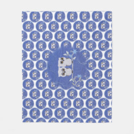 Twee kleine witte uilen deken