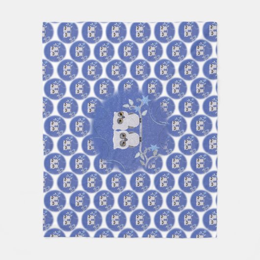 Twee kleine witte uilen deken (Voorkant)