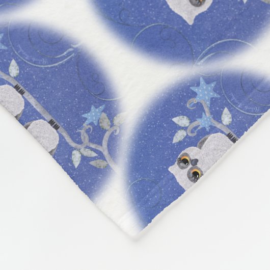 Twee kleine witte uilen deken (Hoek)