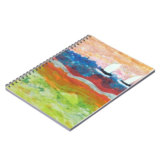 Twee kleine zeilboten notitieboek (Linkerzijde)