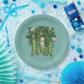 Twee kleine zoete peul-tweelingen papieren bordje (Feest)