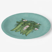 Twee kleine zoete peul-tweelingen papieren bordje (Gekanteld)