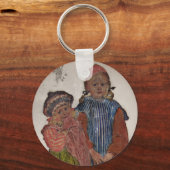 Twee kleine zussen 1906 sleutelhanger (Voorkant)
