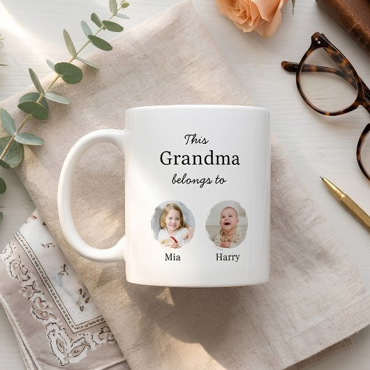 Twee kleinkinderen gepersonaliseerd  koffiemok