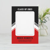 TWEE KLEUREN AANkondiging Afstuderen DOUANE FOTO (Staand voorkant)