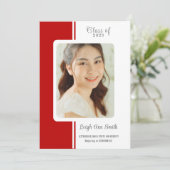 TWEE KLEUREN AANkondiging Afstuderen DOUANE FOTO (Staand voorkant)