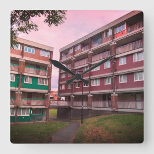 Twee kleuren, in de flats vierkante klok