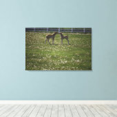 Twee kleuren in het veld canvas afdruk (Insitu (Houten vloer))