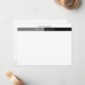 Twee kleurenband Persoonlijk of Professioneel Notitiekaartje (Voorkant / Achterkant in situ)