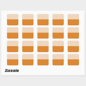 Twee kleurenblokken vierkante sticker (Vel)