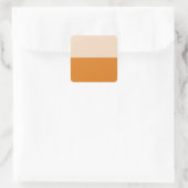 Twee kleurenblokken vierkante sticker (Tas)