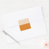 Twee kleurenblokken vierkante sticker (Envelop)
