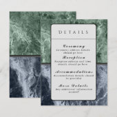 Twee kleurenmarmer-monogram - Details Kaart (Voorkant / Achterkant)